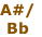 A#/
Bb
