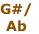 G#/
Ab
