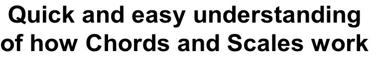 Quick and easy understanding
of how Chords and Scales work
